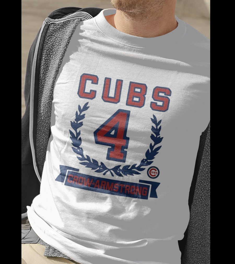 Cubs 4 Crow Armstrong Rookie Wreath T-Shirt