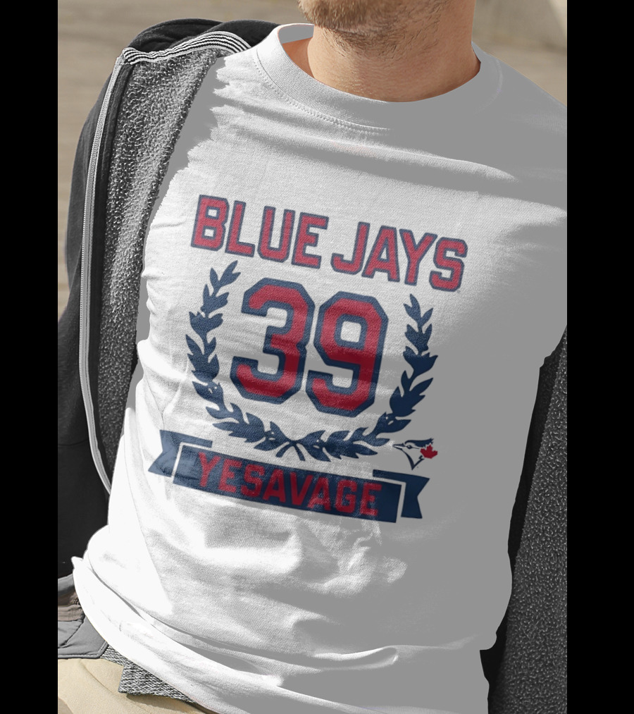 Blue Jays 39 Yesavage Wreath Toronto Rookie T-Shirt
