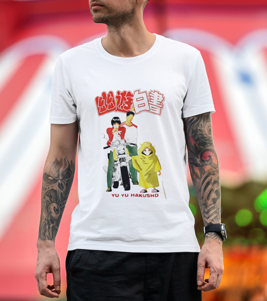 Ron Funches Loot Howard Yu Yu Hakusho Anime 90s Nostalgia Yusuke Kuwabara Hiei Kurama Motocross T-Shirt