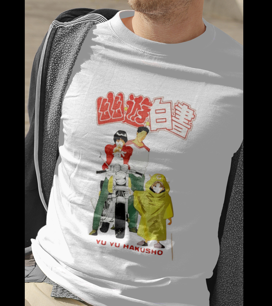 Ron Funches Loot Howard Yu Yu Hakusho Anime 90s Nostalgia Yusuke Kuwabara Hiei Kurama Motocross T-Shirt
