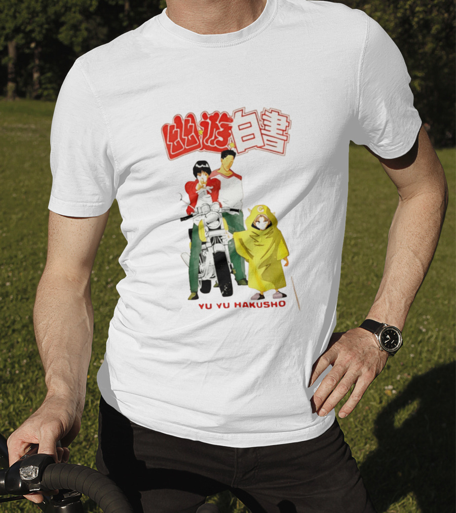 Ron Funches Loot Howard Yu Yu Hakusho Anime 90s Nostalgia Yusuke Kuwabara Hiei Kurama Motocross T-Shirt