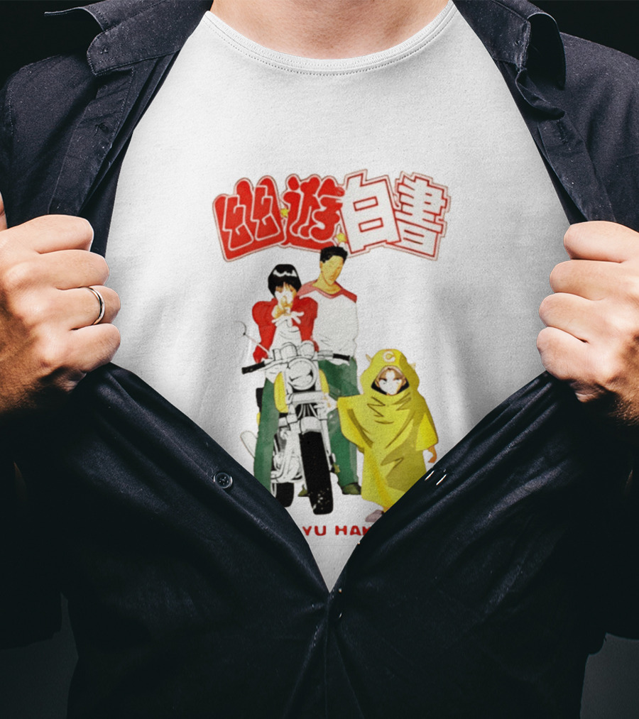 Ron Funches Loot Howard Yu Yu Hakusho Anime 90s Nostalgia Yusuke Kuwabara Hiei Kurama Motocross T-Shirt