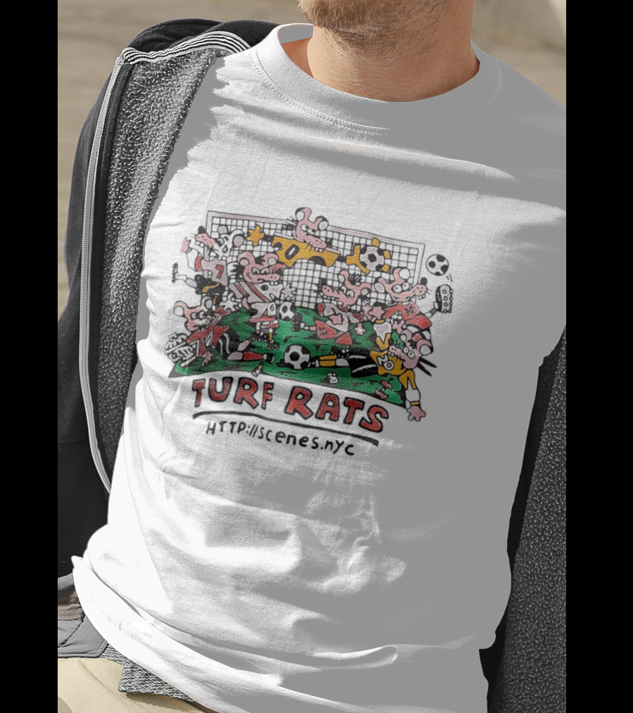 Turf Rats Soccer Match Cartoon Httpwscenes.nyc T-Shirt