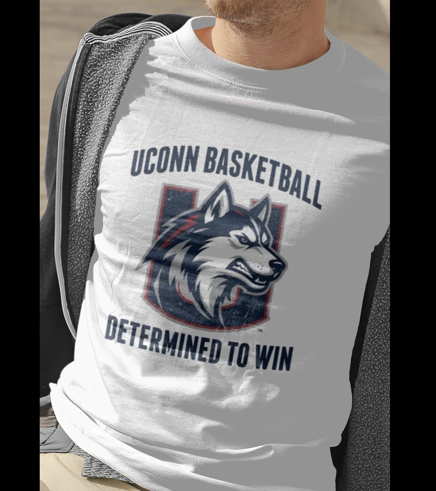 UConn Basketball Husky Determined To Win T-Shirt
