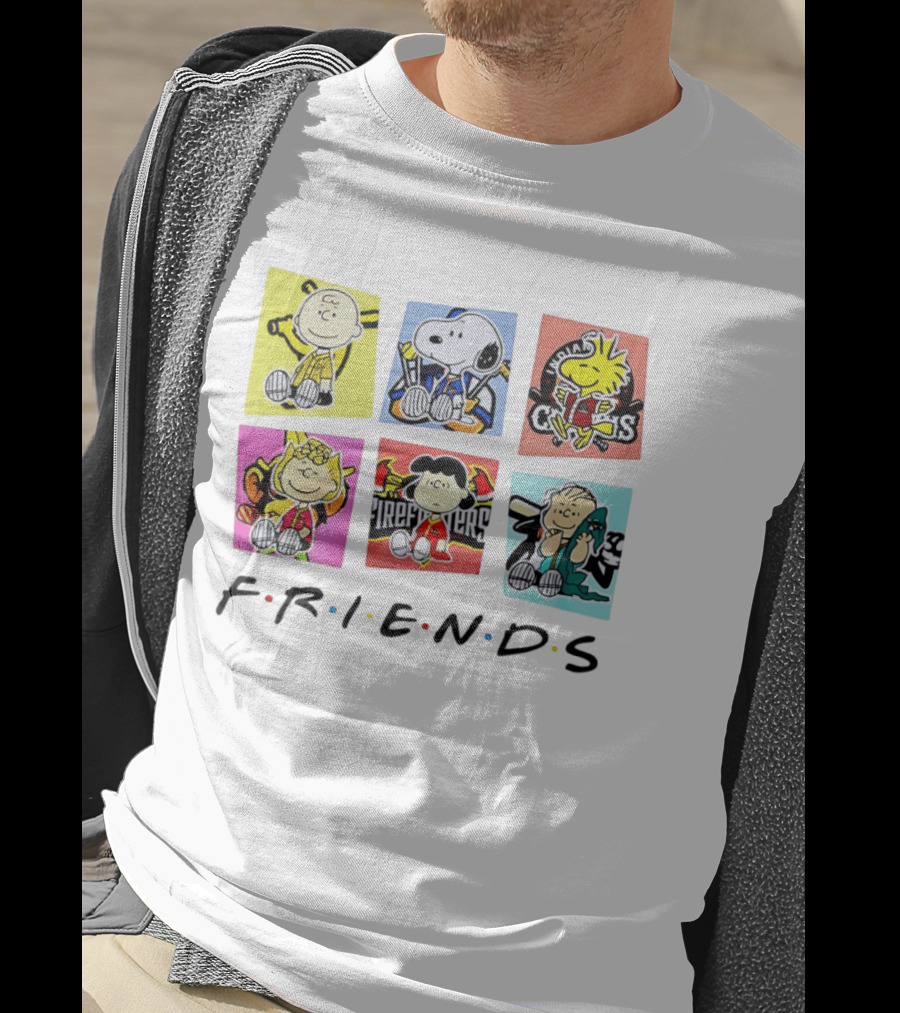 Savannah Bananas Ball Friends Characters Peanuets Firefighters Crocs T-Shirt