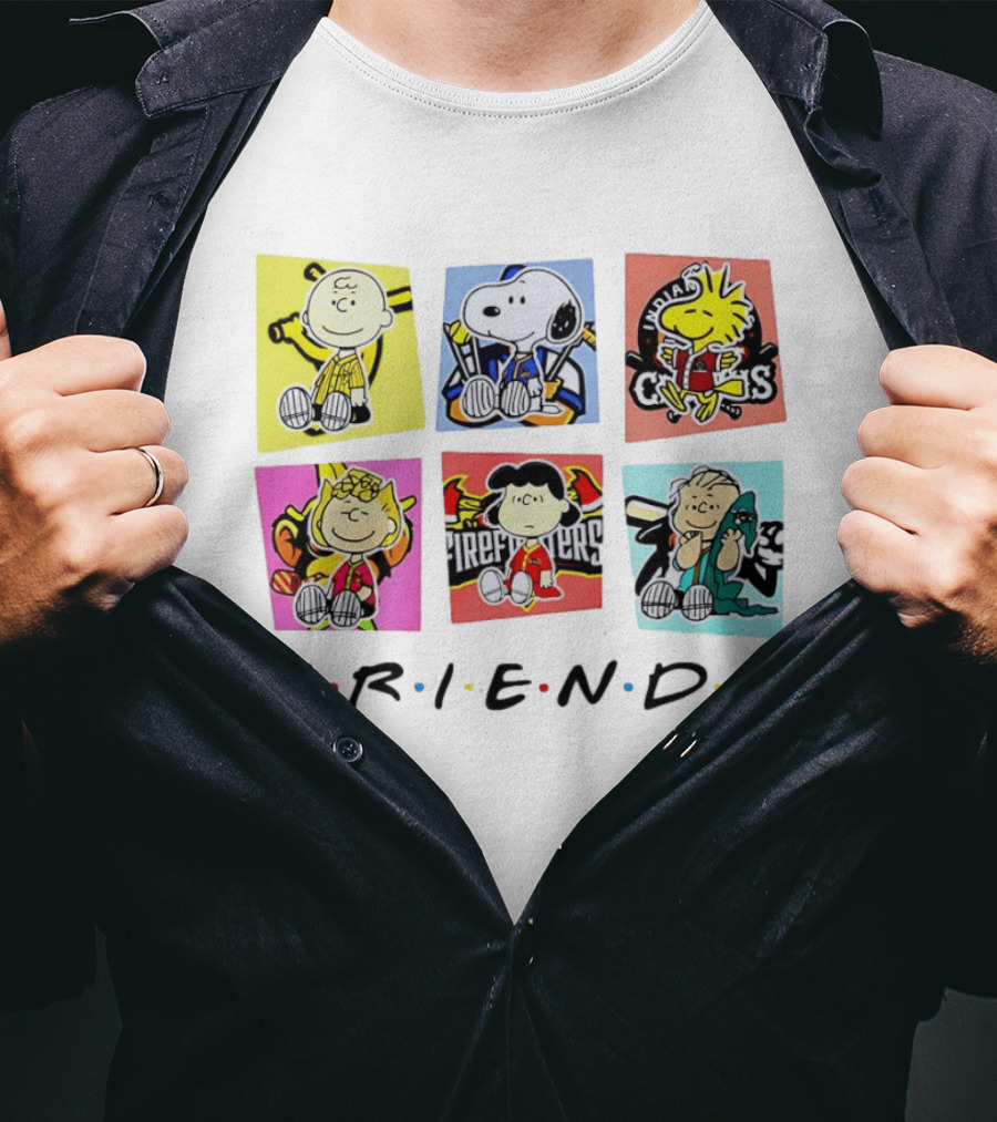 Savannah Bananas Ball Friends Characters Peanuets Firefighters Crocs T-Shirt