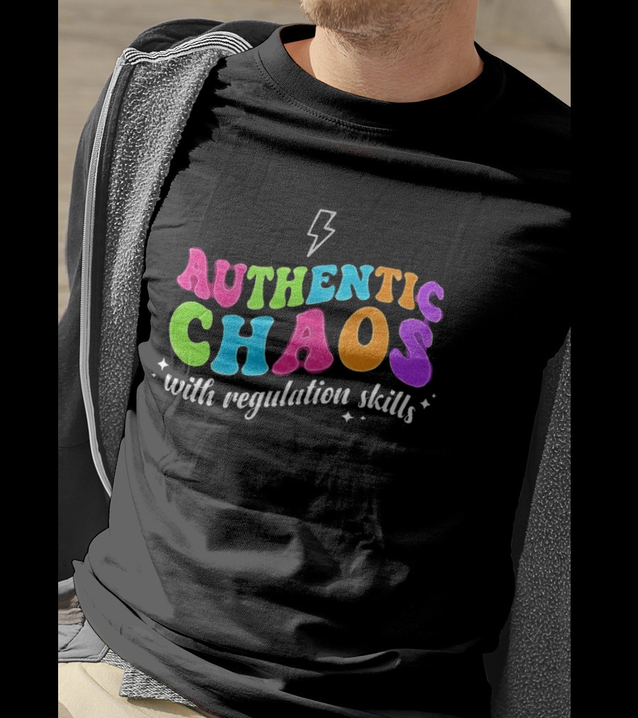 Authentic Chaos Colorful Lightning Regulation Skills T-Shirt