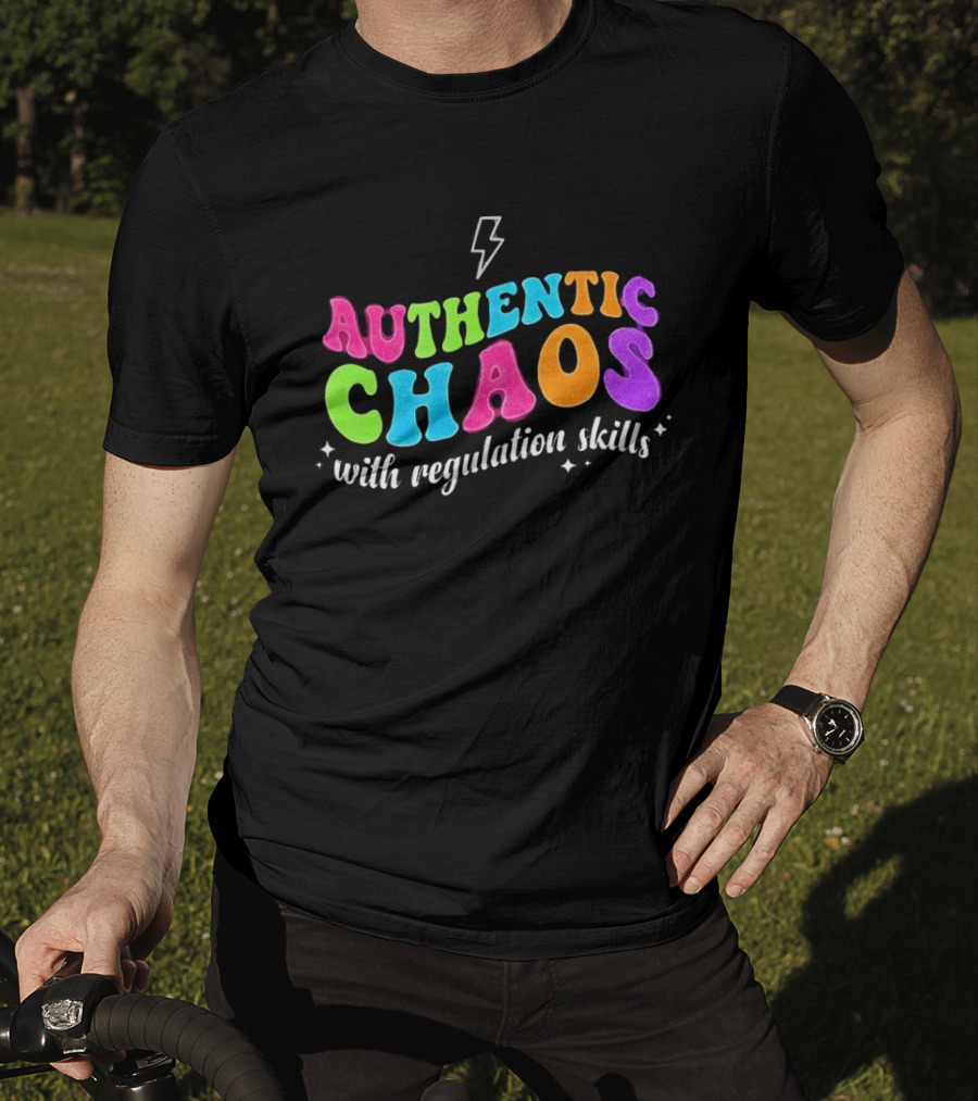 Authentic Chaos Colorful Lightning Regulation Skills T-Shirt