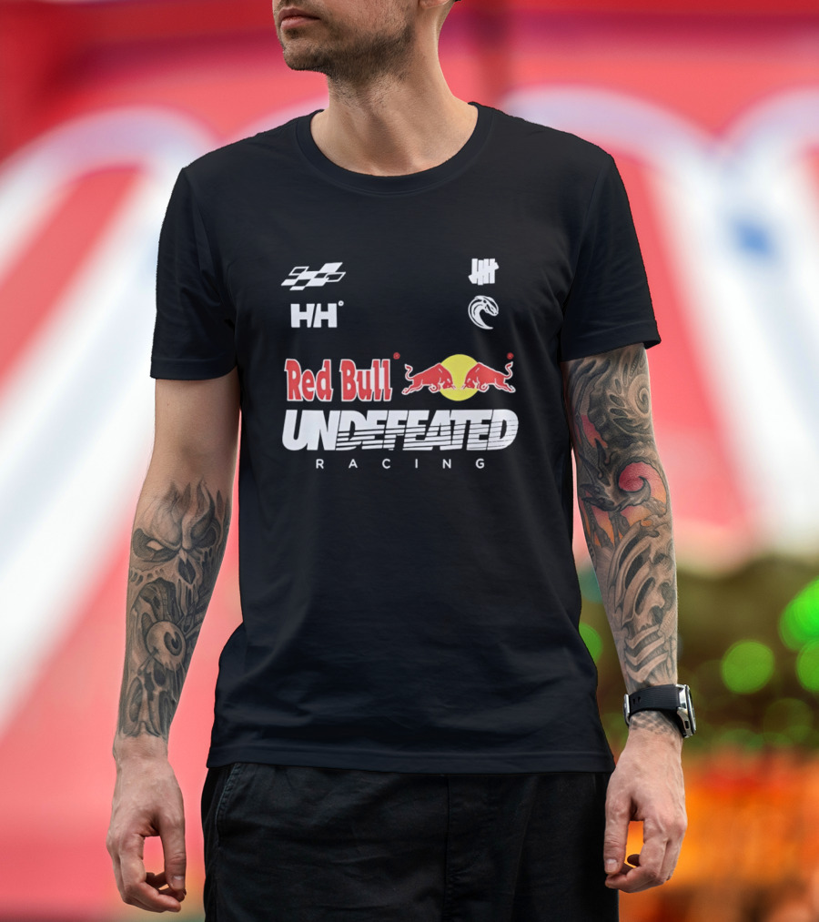 Red Bull Undefeated Racing Helly Hansen Collaboration Checkered Flags T-Shirt