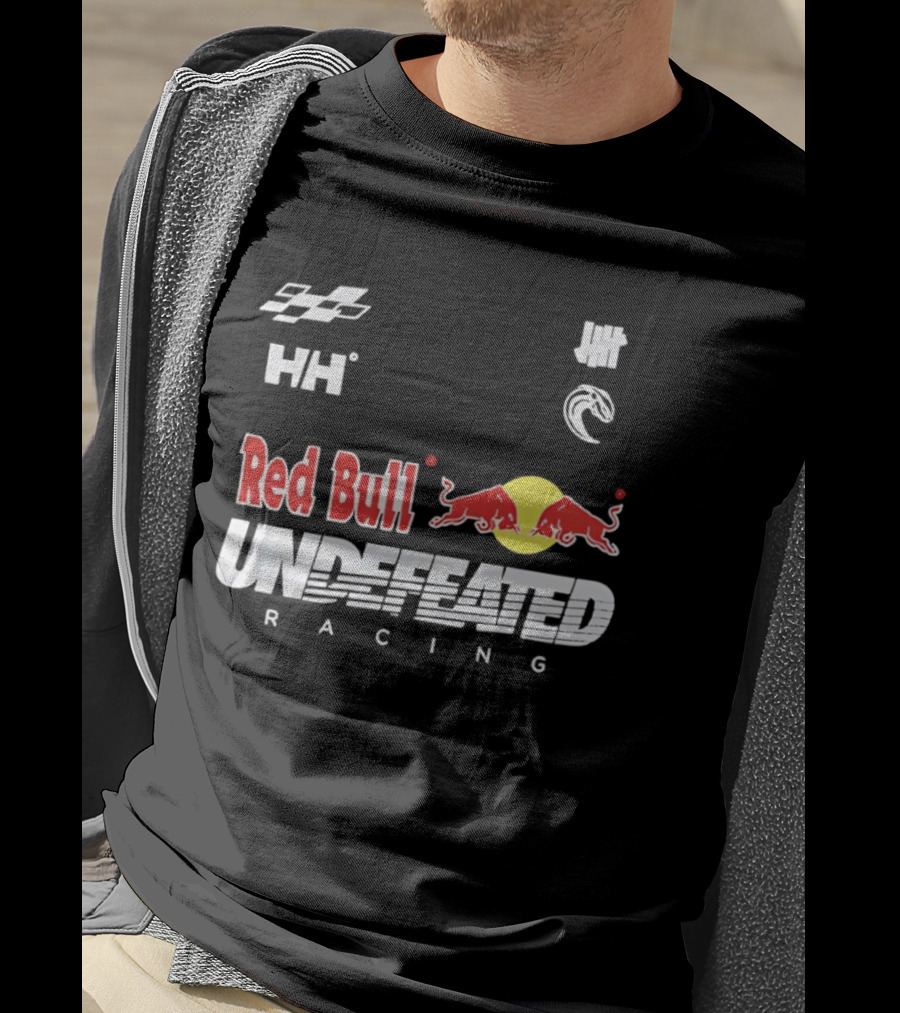 Red Bull Undefeated Racing Helly Hansen Collaboration Checkered Flags T-Shirt