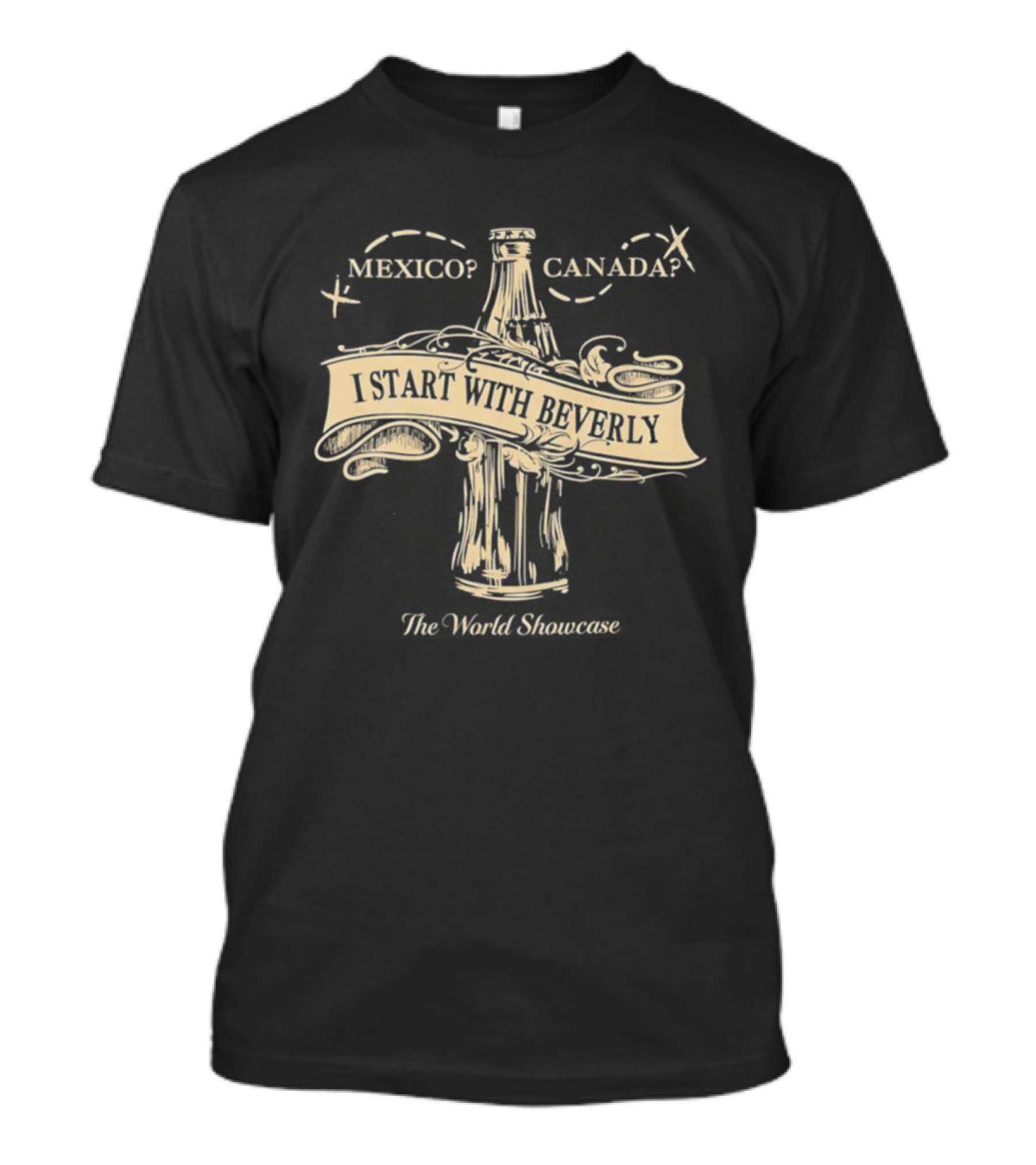 Drink Around The World Epcot Starting With Beverly Coca Cola Eiffel Tower T-Shirt