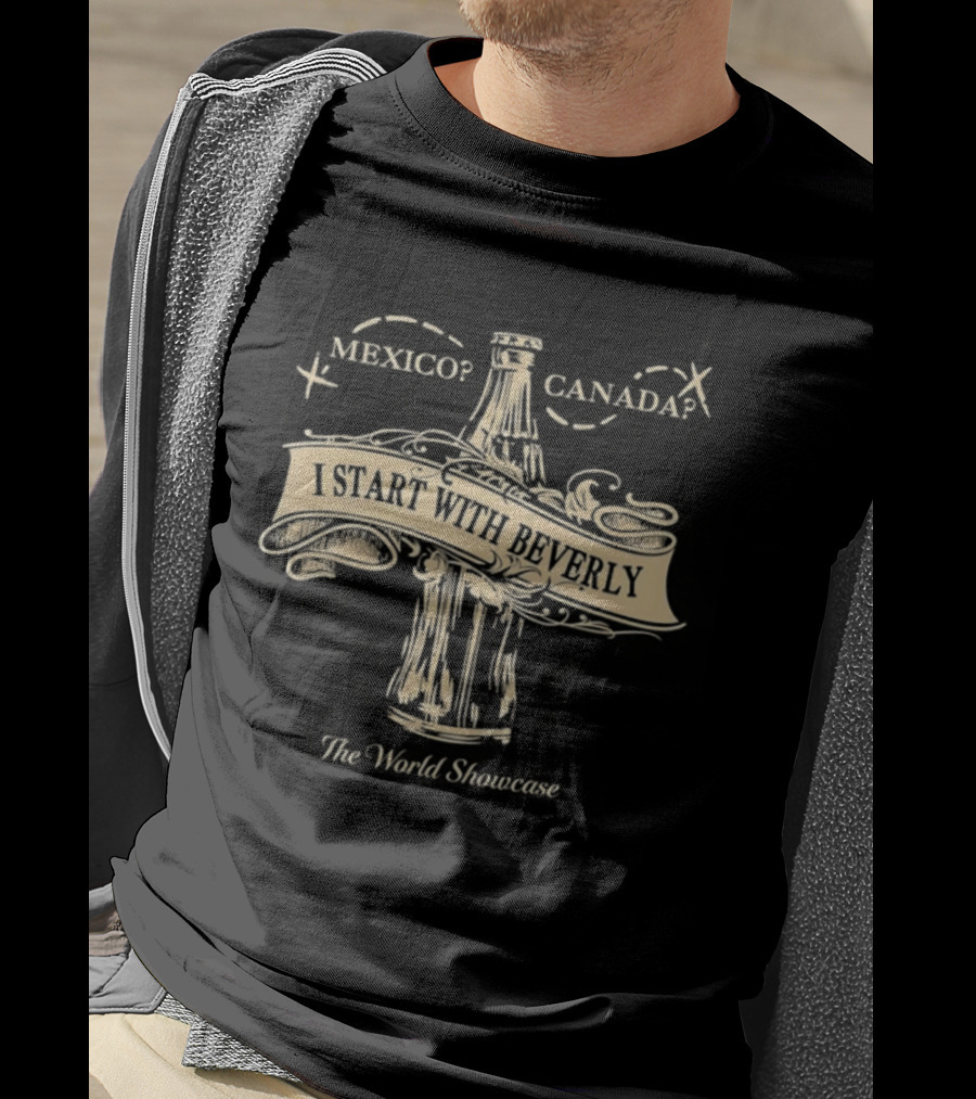 Drink Around The World Epcot Starting With Beverly Coca Cola Eiffel Tower T-Shirt