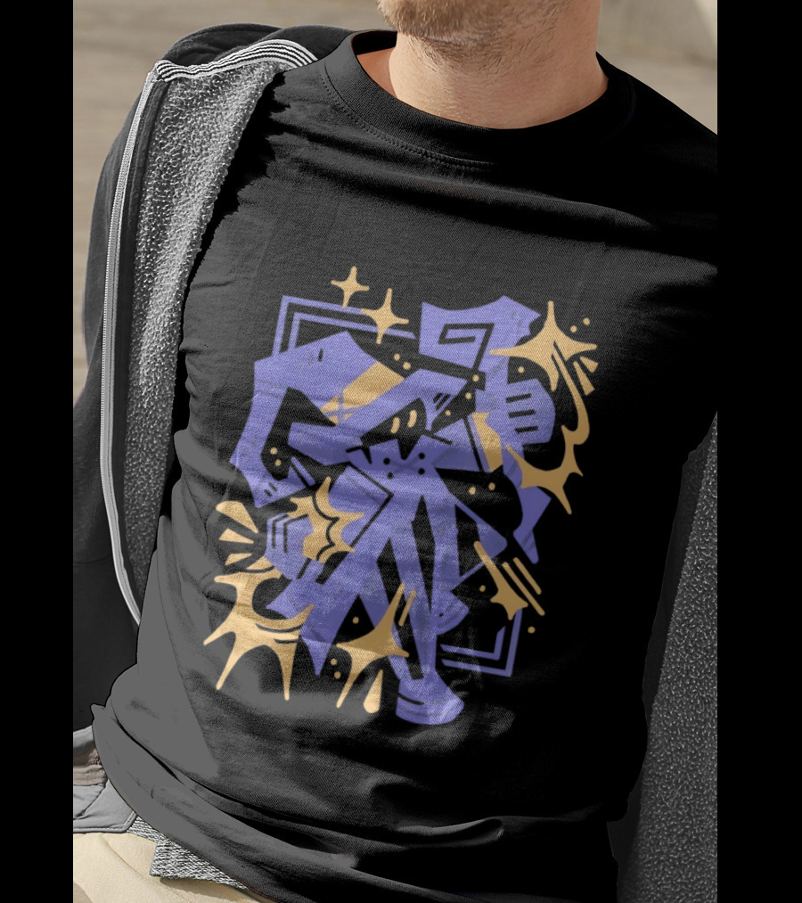 Final Fantasy Flare Abstract Geometric Graphic Explosion T-Shirt