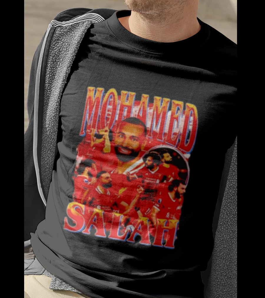 Mohamed Salah Liverpool Egyptian Football Star Celebratory Montage T-Shirt