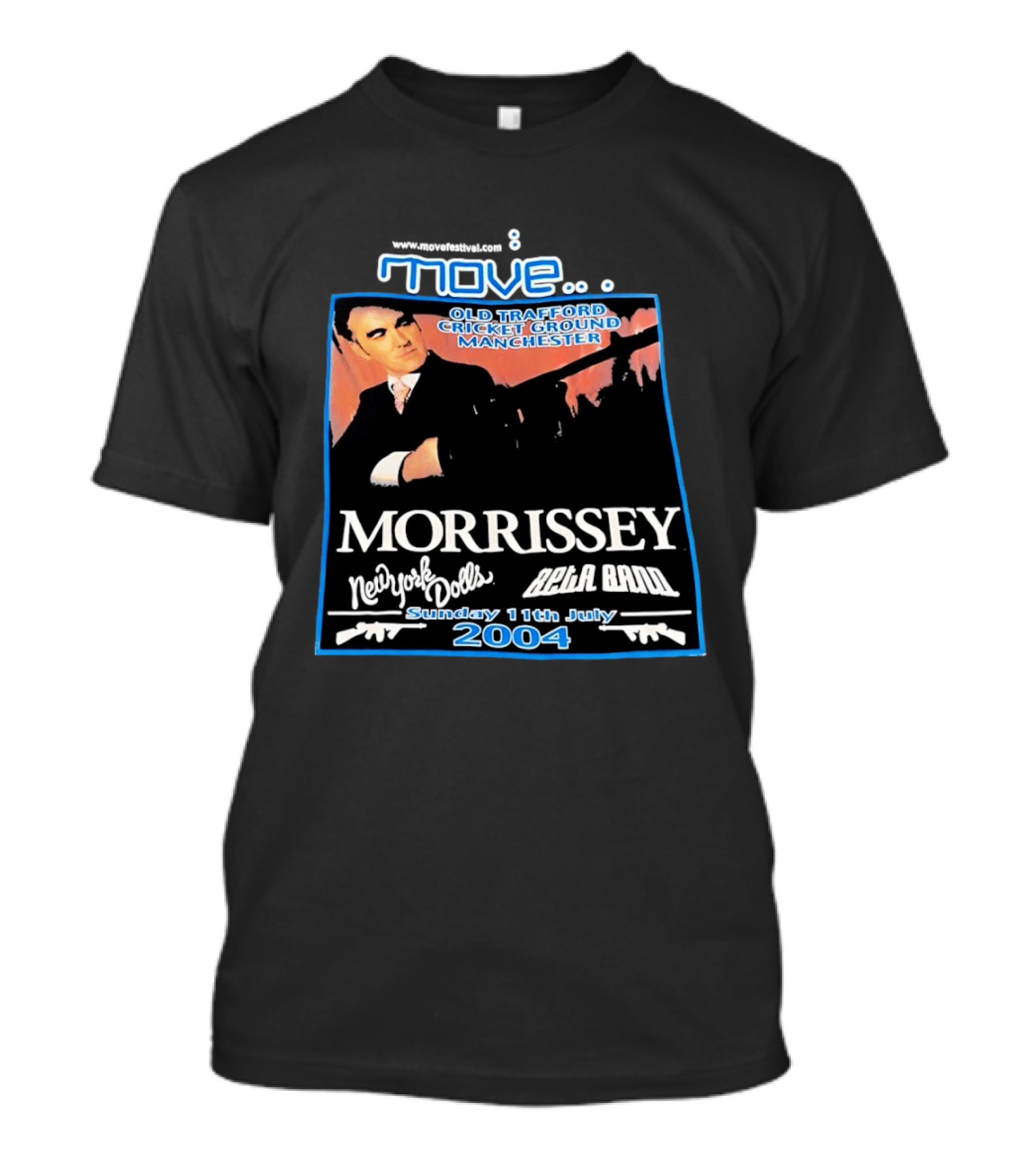 Move Festival Morrissey Old Trafford Cricket Ground Manchester New York Dolls Beta Band 11 July 2004 T-Shirt