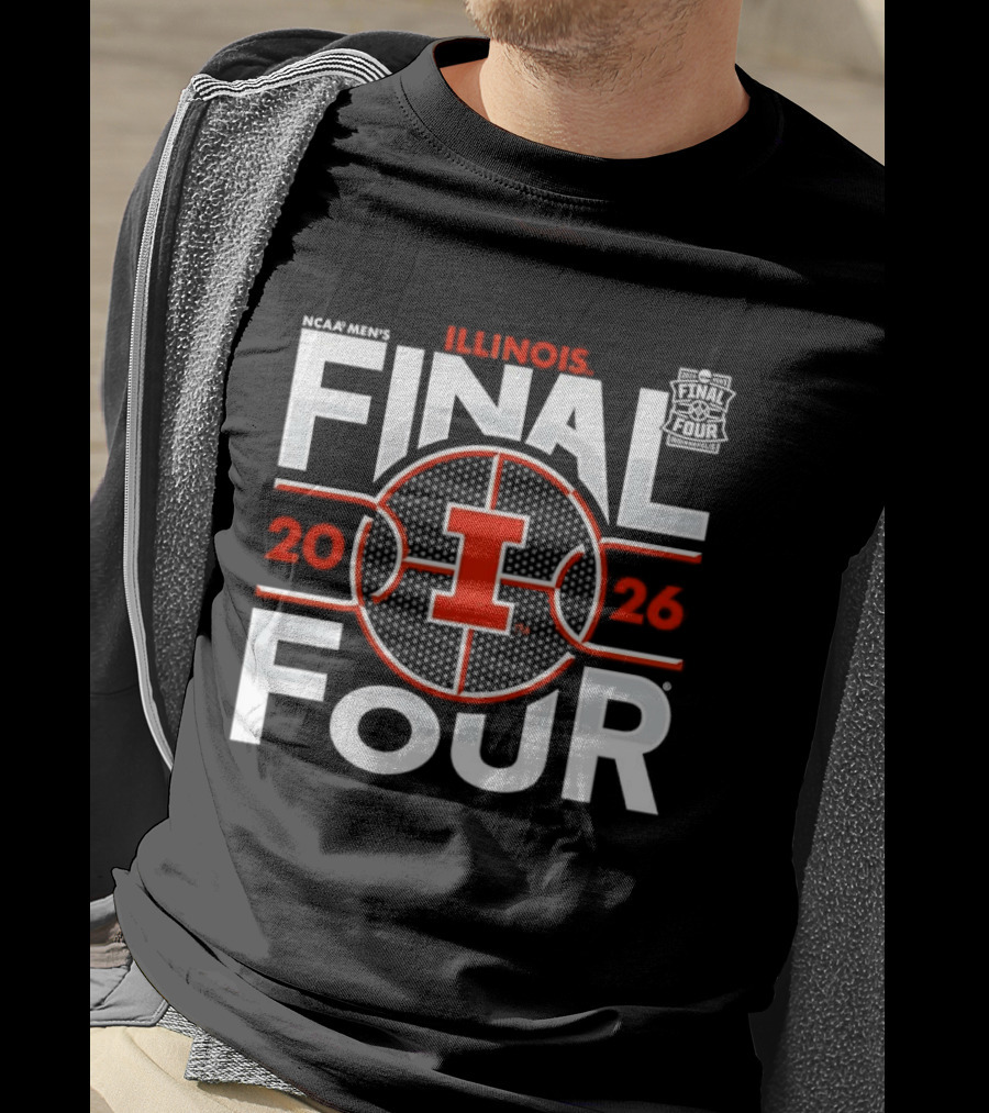 Illinois Basketball 2026 NCAA Men's Final Four Tournament T-Shirt