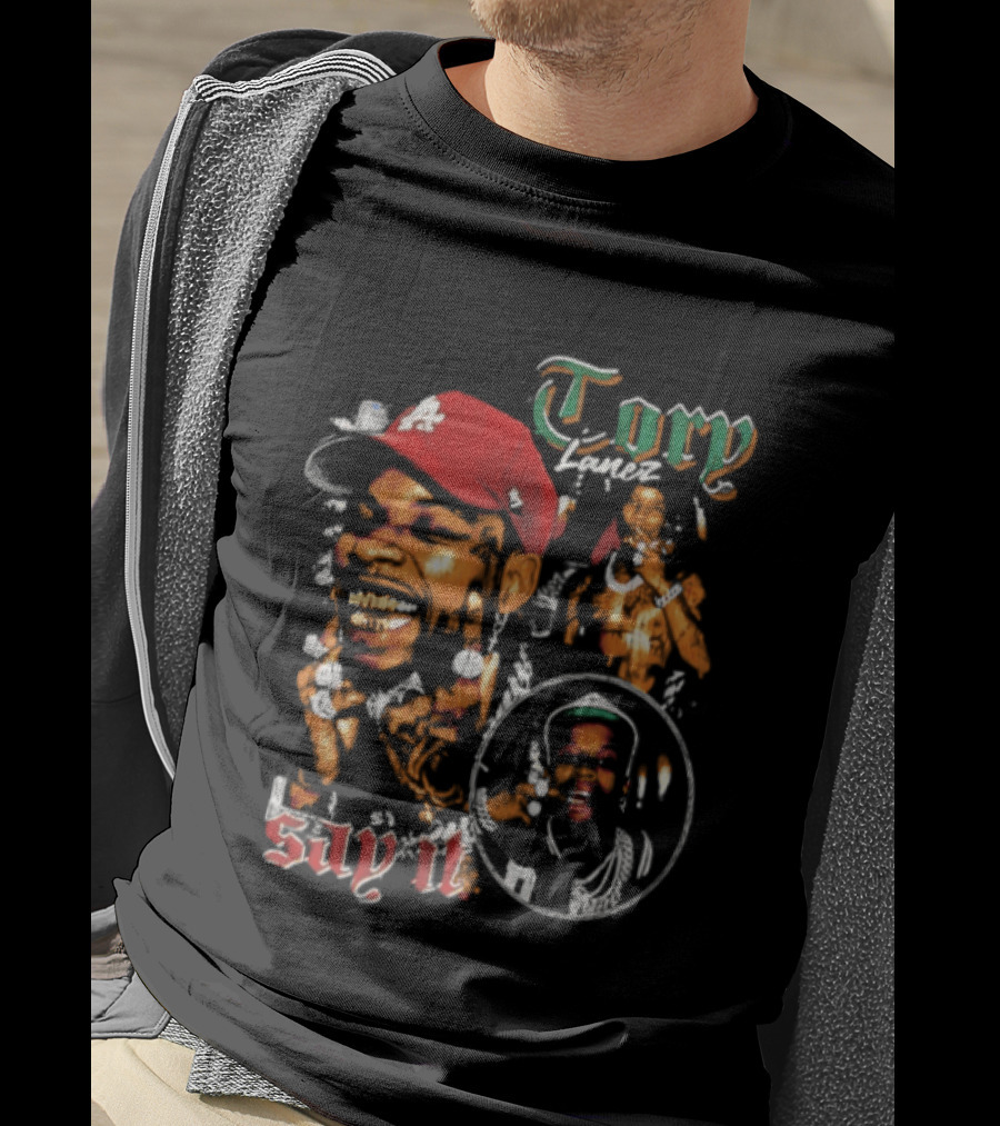 Tory Lanez Say It Red Cap Smiling T-Shirt