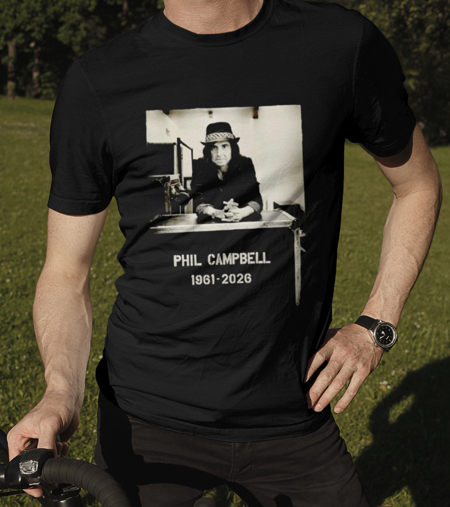 Phil Campbell 1961 2026 Retro Style Musician Hat Fashion T-Shirt
