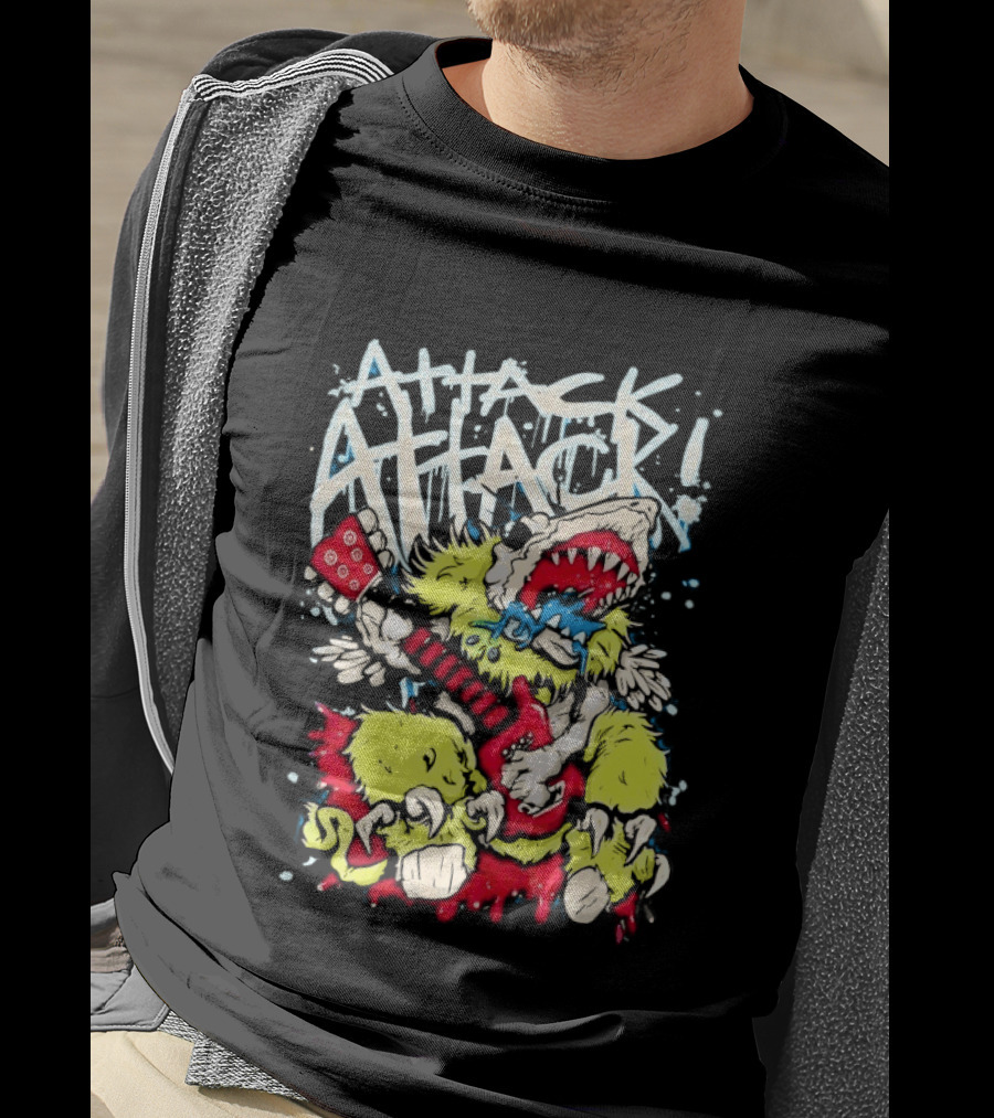 Attack Attack Monster Holding Guitar T-Shirt