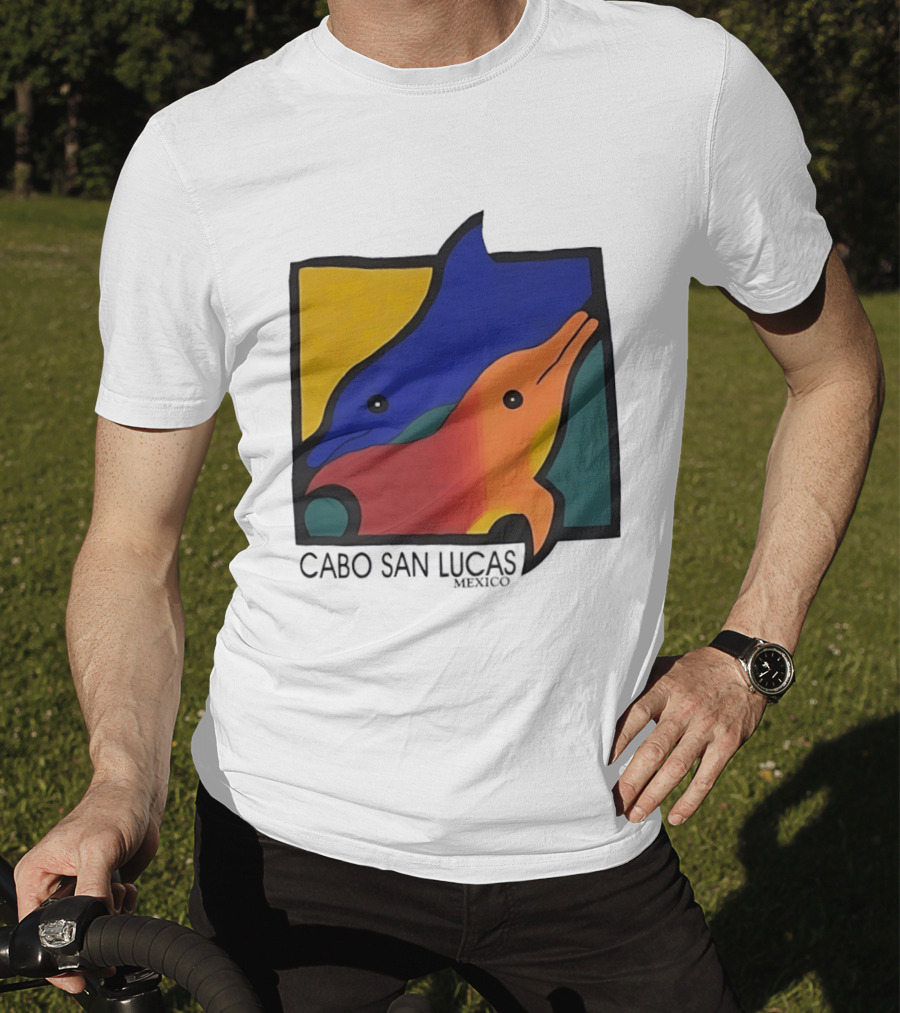 Cabo San Lucas Dolphin Colorful Art Mexico T-Shirt