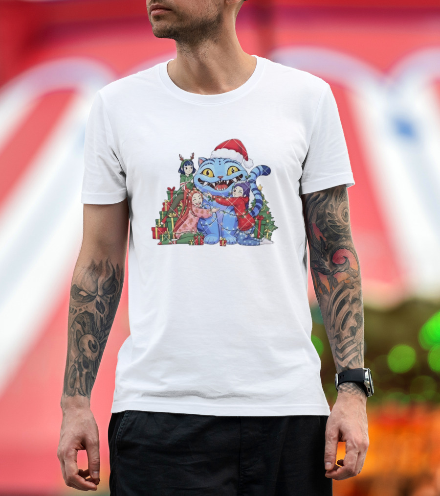 Derpy Huntrix Christmas Kpop Demon Hunters Holiday Cat Celebration With Friends T-Shirt