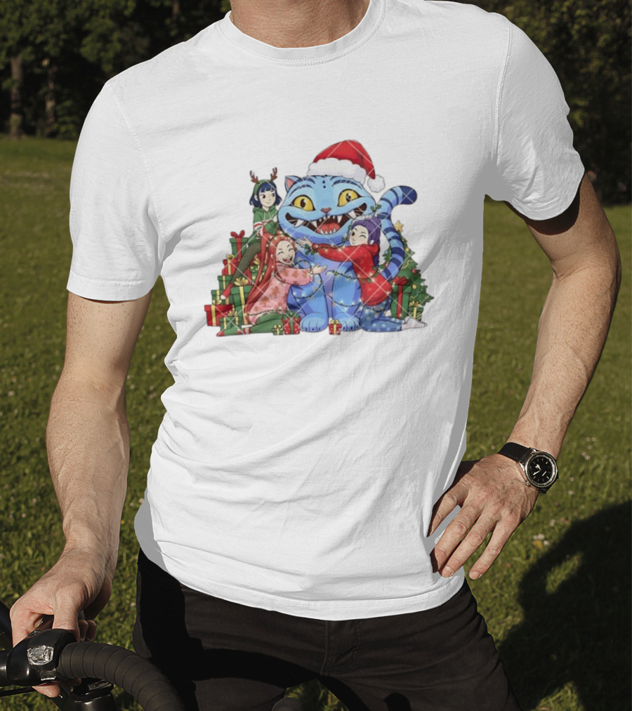 Derpy Huntrix Christmas Kpop Demon Hunters Holiday Cat Celebration With Friends T-Shirt