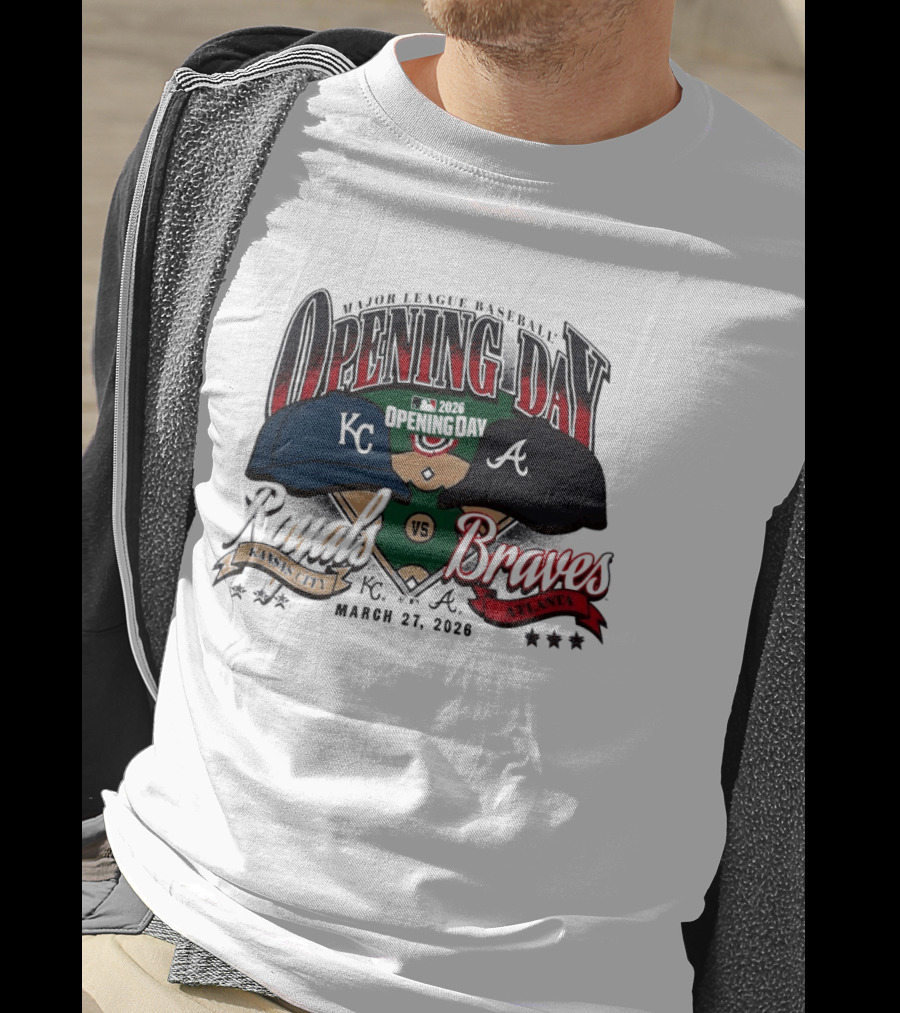 Kansas City Royals Vs Atlanta Braves Major League Baseball Opening Day March 27 2026 T-Shirt