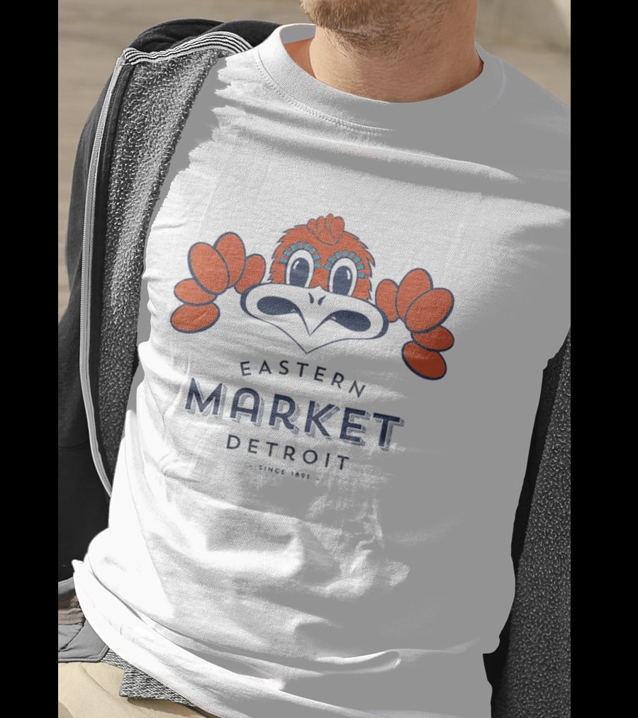 Eastern Market Detroit Since 1891 Cartoon Bird T-Shirt