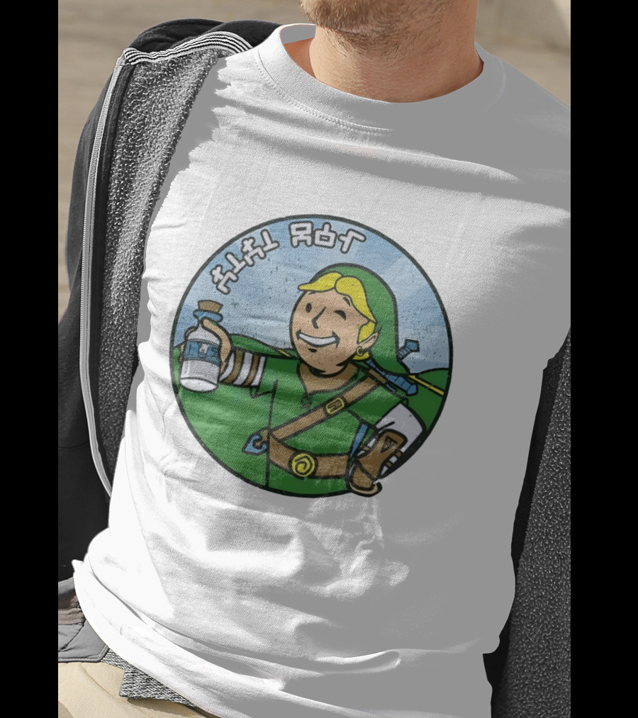 The Legend Of Zelda Link And Fallout Vault Boy T-Shirt