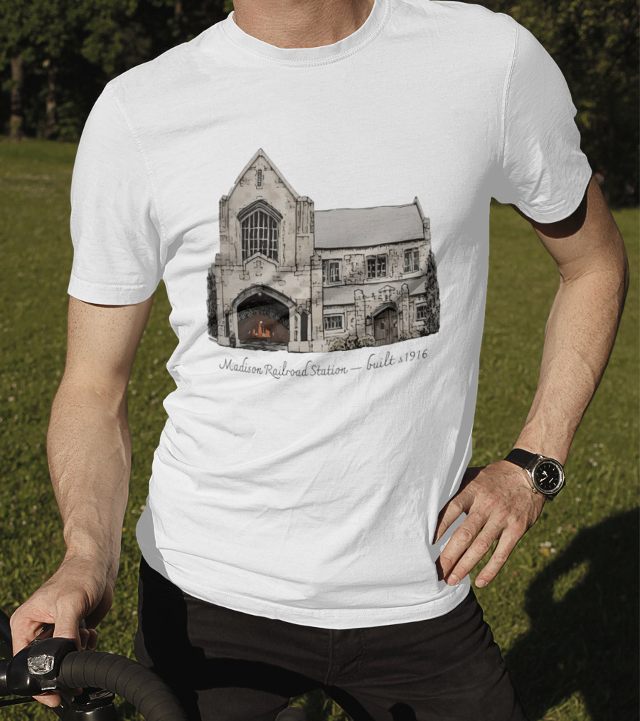 Madison Railroad Station Built 1916 Classic Architecture T-Shirt