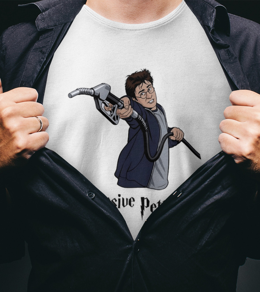 Expensive Petroleum Man Holding Gas Pump Nozzle T-Shirt