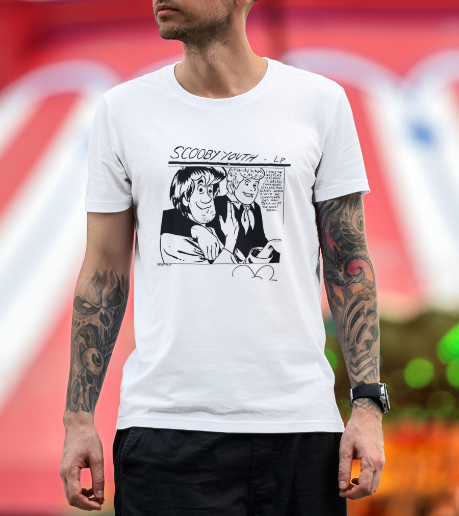 Scooby Youth LP Scooby Doo Shaggy Velma Daphne Classic Cartoon Franchise T-Shirt