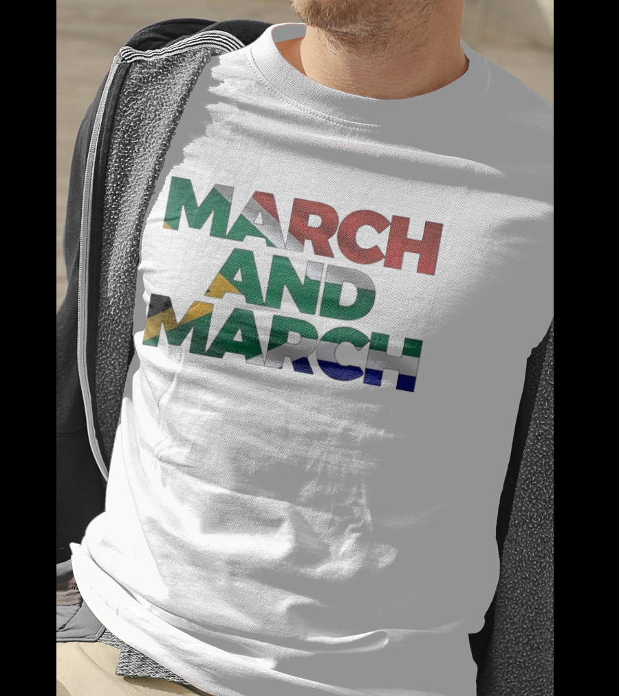 March And March South African Flag T-Shirt