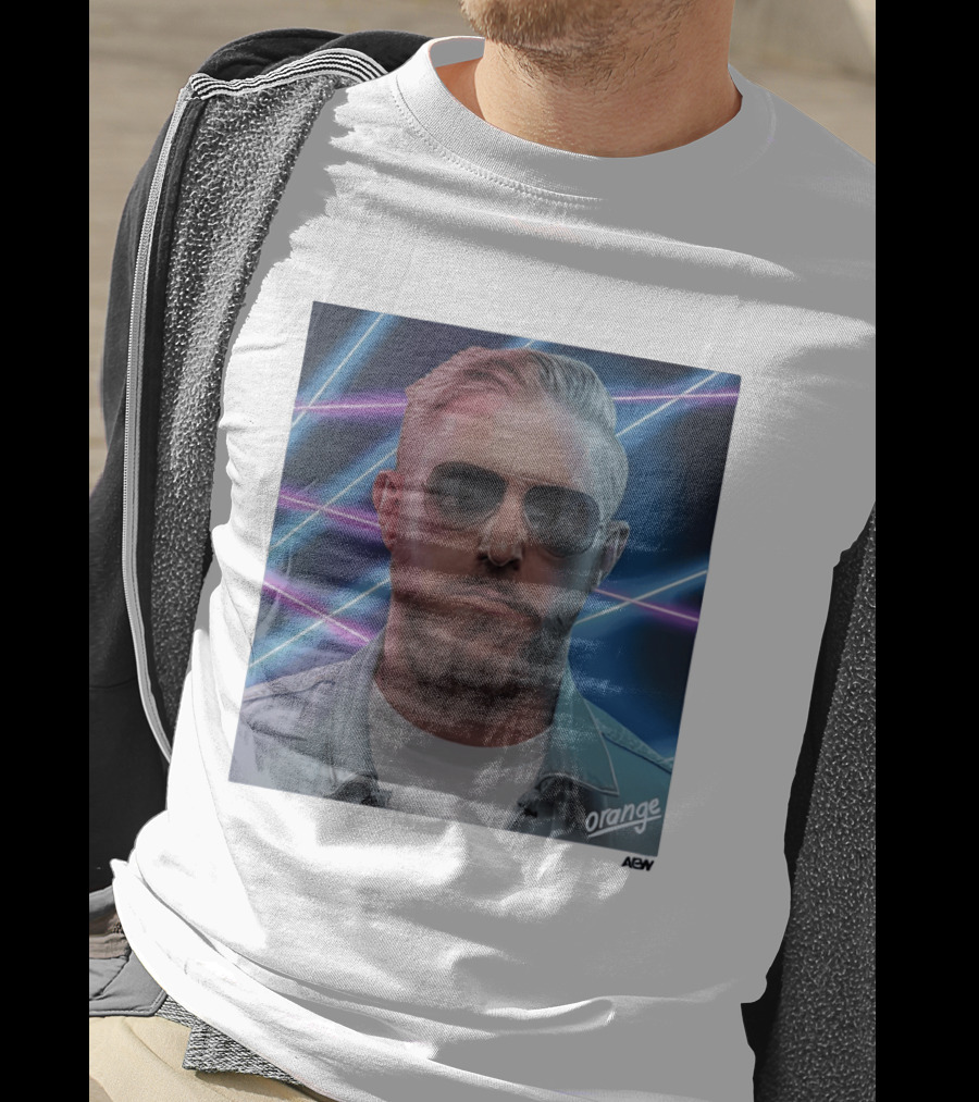 Orange Cassidy Sunglasses AEW Retro Neon T-Shirt