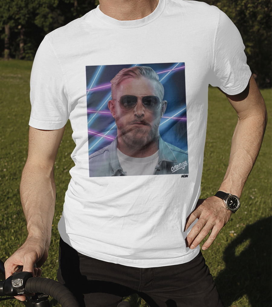 Orange Cassidy Sunglasses AEW Retro Neon T-Shirt