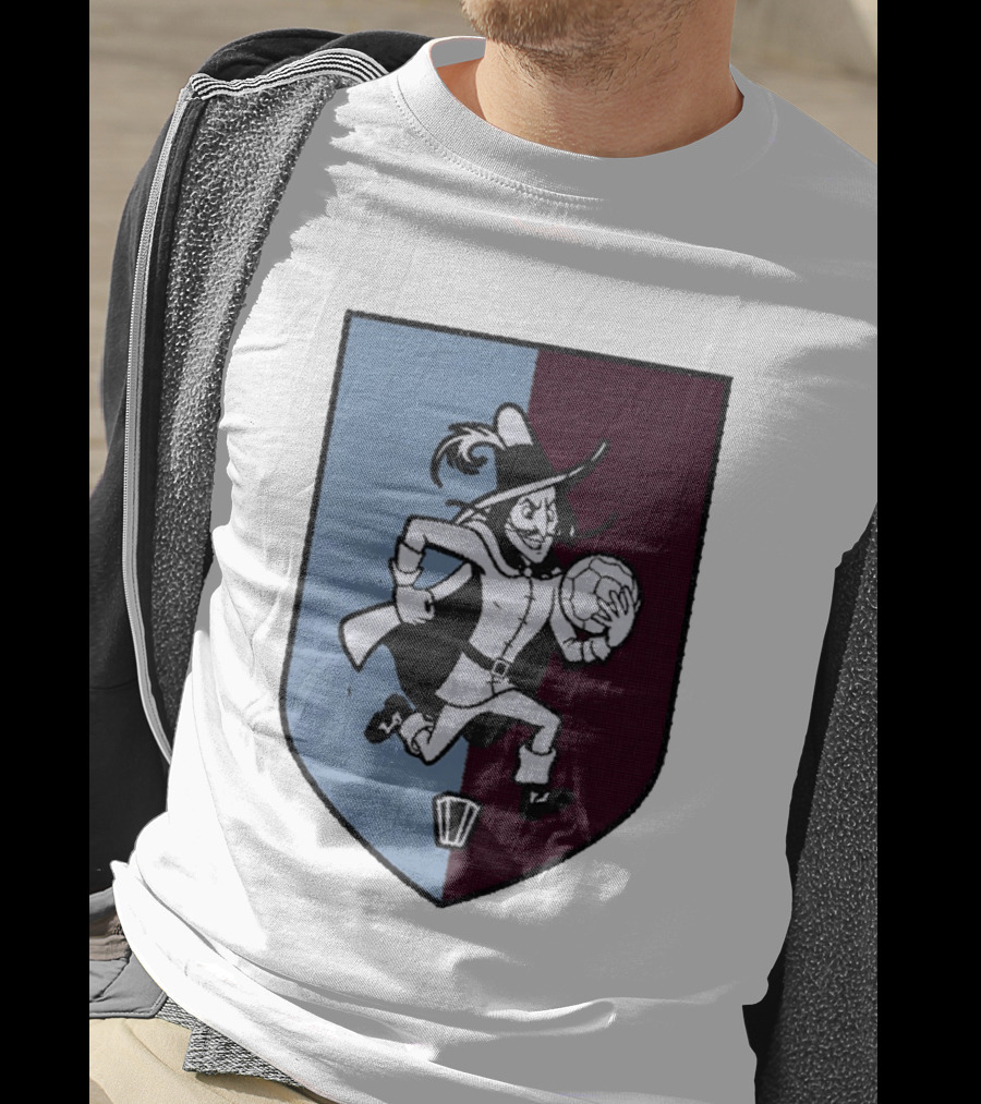 The Villan Football Mascot With Ball And Shield T-Shirt