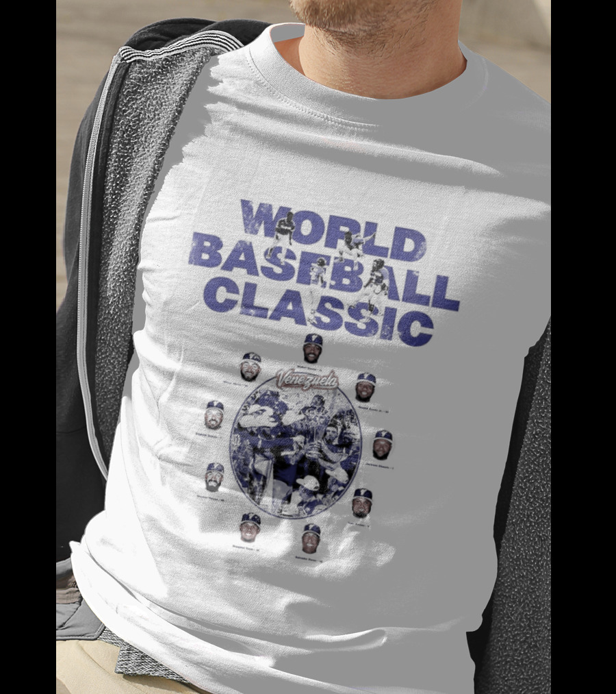 World Baseball Classic Venezuela Players Team Collage T-Shirt