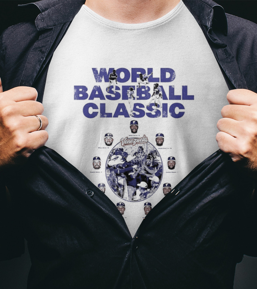 World Baseball Classic Venezuela Players Team Collage T-Shirt