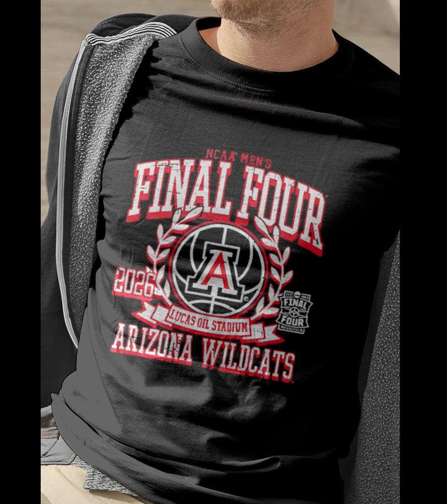NCAA Men's Final Four 2026 Arizona Wildcats Lucas Oil Stadium T-Shirt