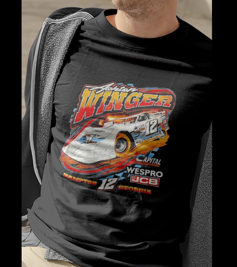 Ashton Winger Racing Capital Sports Construction Hampton Georgia 12 Car Wespro JCB T-Shirt