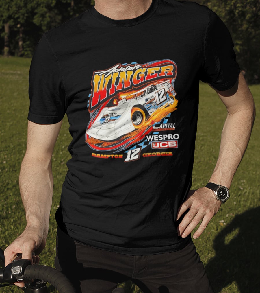 Ashton Winger Racing Capital Sports Construction Hampton Georgia 12 Car Wespro JCB T-Shirt
