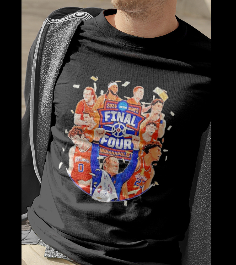 2026 NCAA Men's Final Four Indianapolis Illinois Fighting Illini Basketball T-Shirt