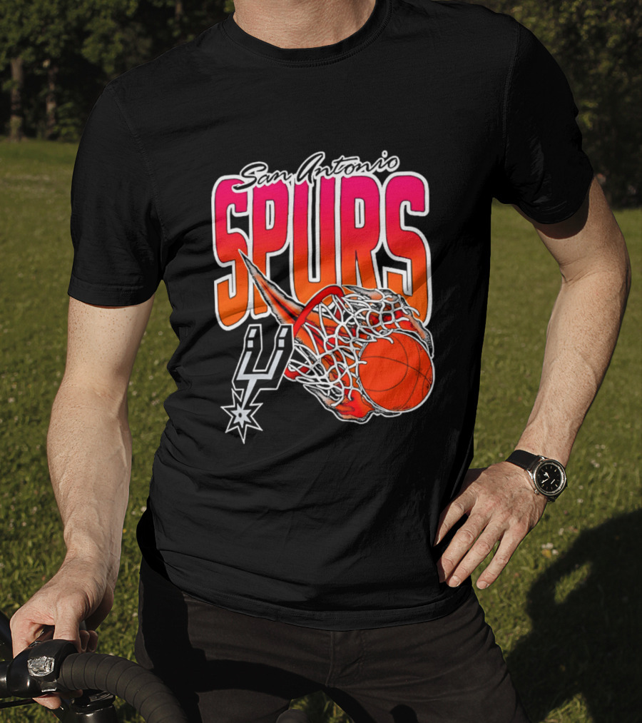 San Antonio Spurs Basketball 2026 Fireball Net T-Shirt