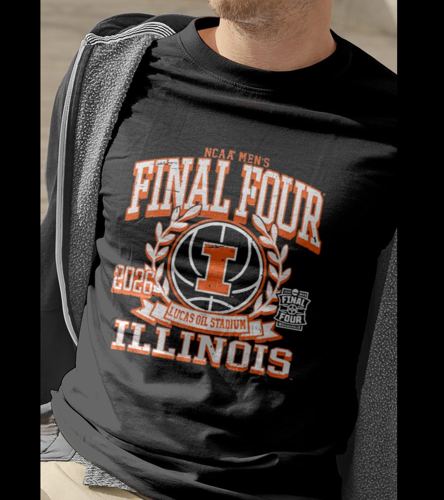 Illinois NCAA Men's Basketball Final Four 2026 Lucas Oil Stadium T-Shirt