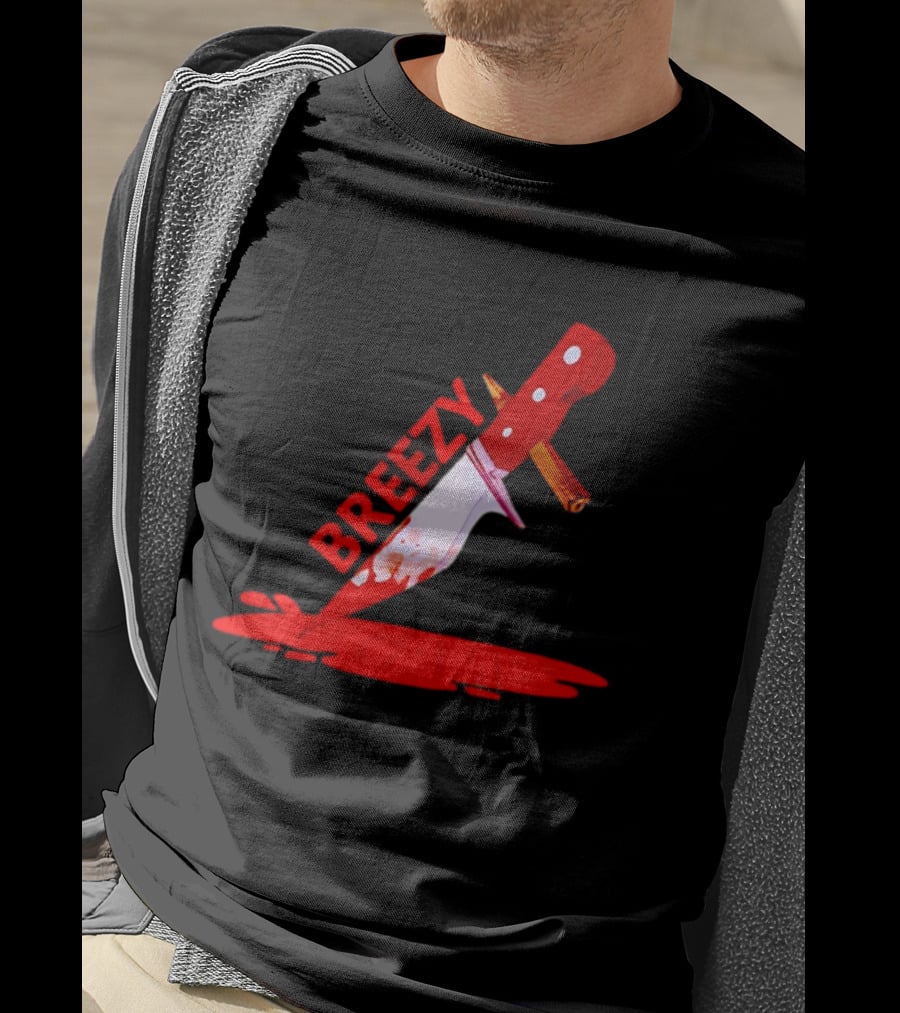 Breezy Games Bloodstained Knife T-Shirt