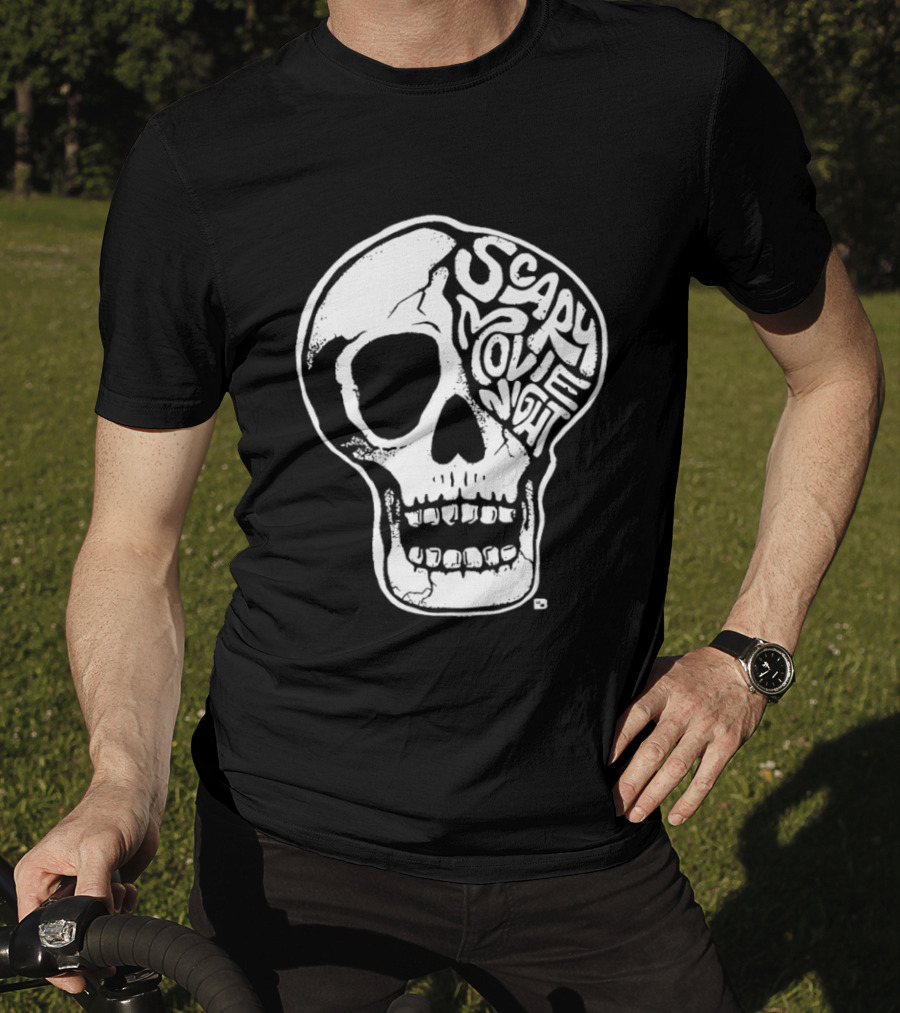 Skull Scary Movie Night Halloween Skull T-Shirt