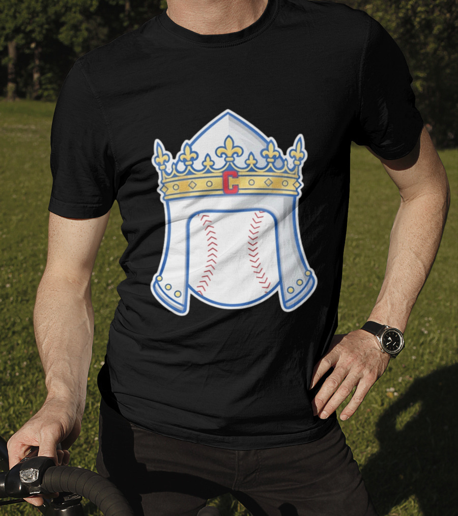 Chicago Cubs Sir Longball Baseball Helmet Crown T-Shirt