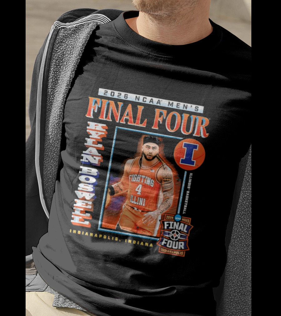 Kylan Boswell 2026 NCAA Men's Final Four Illinois Fighting Illini Basketball Indianapolis T-Shirt