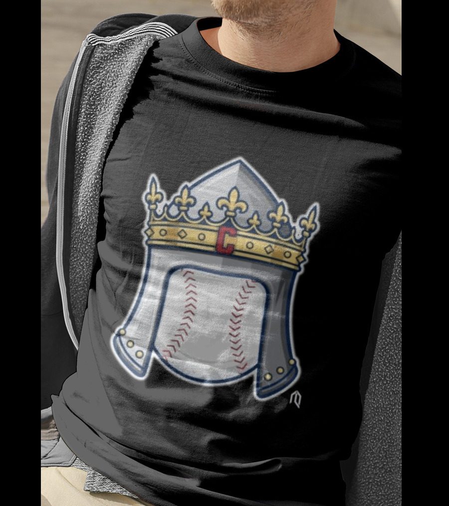 Cleveland Guardians Baseball Knight Helmet Crest T-Shirt