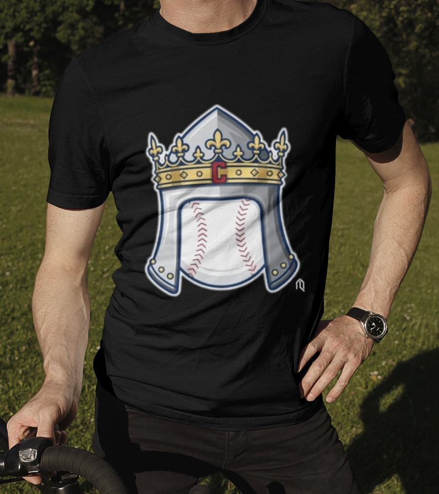 Cleveland Guardians Baseball Knight Helmet Crest T-Shirt